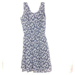 H&M dress blue and white size 4